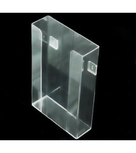 Clear acrylic glove box holder without bins for up to 3 glove boxes, for wall mounting or table mounting.