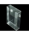 Clear acrylic glove box holder without bins for up to 3 glove boxes, for wall mounting or table mounting.