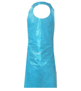 Blue polyethylene apron 1 mil 46 X 28  pq/100 un.