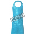 Blue polyethylene apron 1 mil 46 X 28 po., pq/100 un.