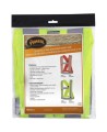 Hi-viz traffic sash, fluorescent yellow with retroreflective stripes, CSA Z96-15 class 1 level 2.