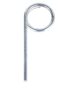 Single-point pull pin for portable fire extinguishers, fits most models of portable fire extinguishers. 