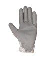 Superior Touch gray Dyneema cut-resistant gloves with PU coating, ASTM/ANSI puncture resistant level 3 & cut resistant level A2.