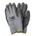 Superior Touch gray Dyneema cut-resistant gloves with PU coating, ASTM/ANSI puncture resistant level 3 & cut resistant level A2.