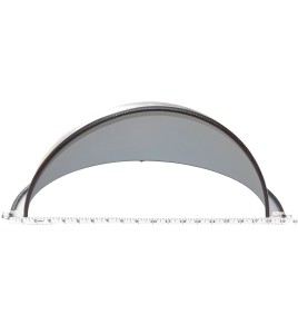 Acrylic half dome convex mirror, for 180-degree view in a T-intersection.