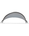 Acrylic half dome convex mirror, for 180-degree view in a T-intersection.