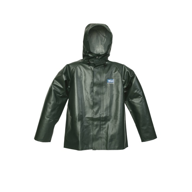 Manteau imperméable Viking Journeyman en polyester recouvert de PVC vert pour conditions extrêmes (S à 3XL)