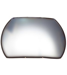 Acrylic rectangular convex mirror with adjustable arm, 160-degree field of view.