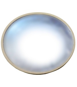 Acrylic round convex mirror with adjustable arm, 100-degree field of view.