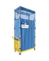 HEPA ZONE 24 containment unit with battery-powered negative pressure air scrubber, for asbestos abatement.