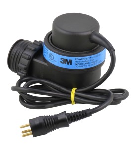 3M Powerflow powered air purifying respirator unit (blower unit). Supplies up to 4CFM (ft.³/min) with the right 3M HEPA filters.