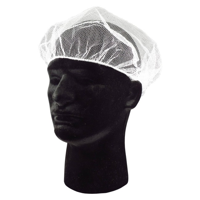 White nylon tight mesh hair net  , pq/100