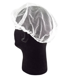 White nylon tight mesh hair net  , pq/100