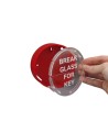 Replacement glass panel for emergency key box