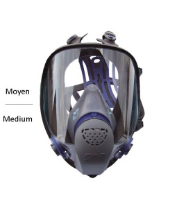 Masque complet de protection respiratoire Ultimate FX de 3M. Homologué NIOSH. Cartouche et filtre non-inclus. Moyen.