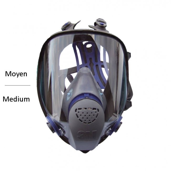 Masque complet de protection respiratoire Ultimate FX de 3M. Homologué NIOSH. Cartouche et filtre non-inclus. Moyen.