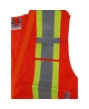 High-visibility orange safety vest, 4 sizes, CSA Z96-15 class 2 level 2, 4 pockets.