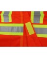 High-visibility orange safety vest, 4 sizes, CSA Z96-15 class 2 level 2, 4 pockets.