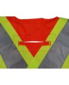 High-visibility orange safety vest, 4 sizes, CSA Z96-15 class 2 level 2, 4 pockets.