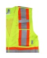 High-visibility yellow safety vest, 4 sizes, CSA Z96-15 class 2 level 2, 4 pockets.