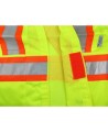 High-visibility yellow safety vest, 4 sizes, CSA Z96-15 class 2 level 2, 4 pockets.