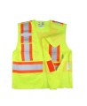 High-visibility yellow safety vest, 4 sizes, CSA Z96-15 class 2 level 2, 4 pockets.