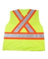 High-visibility yellow safety vest, 4 sizes, CSA Z96-15 class 2 level 2, 4 pockets.