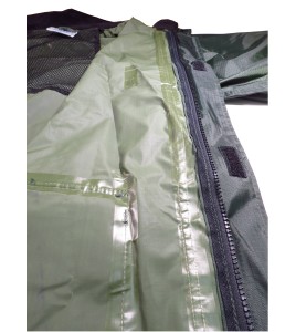 Terra green PVC 200D waterproof windproof polyester rainwear 3 piece kit for heavy rains S to 2XL