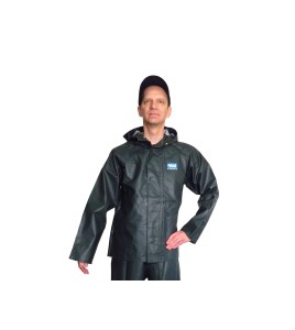 Manteau imperméable Viking Journeyman en polyester recouvert de PVC vert pour conditions extrêmes (S à 3XL)