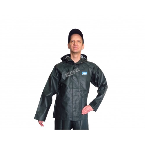 Green PVC-lined Viking Journeyman® waterproof PVC-lined polyester raincoat for extreme conditions (S to 3XL)