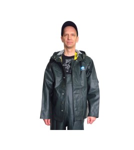 Green PVC-lined Viking Journeyman® waterproof PVC-lined polyester raincoat for extreme conditions (S to 3XL)