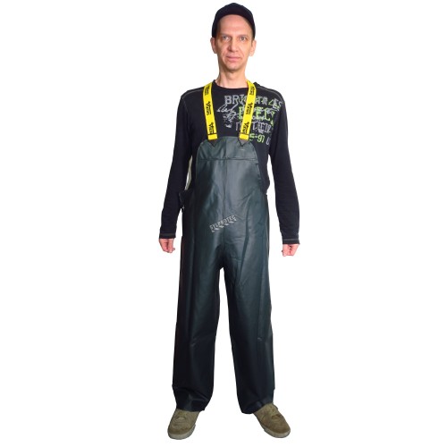 Green PVC-lined Viking Journeyman® waterproof PVC-lined polyester rain pants for extreme conditions (S to 3XL)