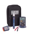 Combo household electrical test kit with 3 instruments and carrying case.