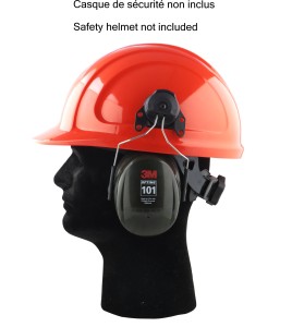 3M PELTOR Optime 101 H7P3E earmuffs for hard hat, NRR 24 dB