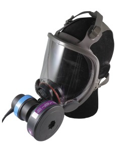 3M complete Powerflow face-mounted powered air purifying respirator assembly. Ideal for abatement and decontamination. Small.