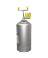 Portable eyewash station with 10 gallon (37.9 L) pressurized tank, certified ANSI Z358.1-2009.