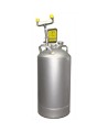 Portable eyewash station with 10 gallon (37.9 L) pressurized tank, certified ANSI Z358.1-2009.