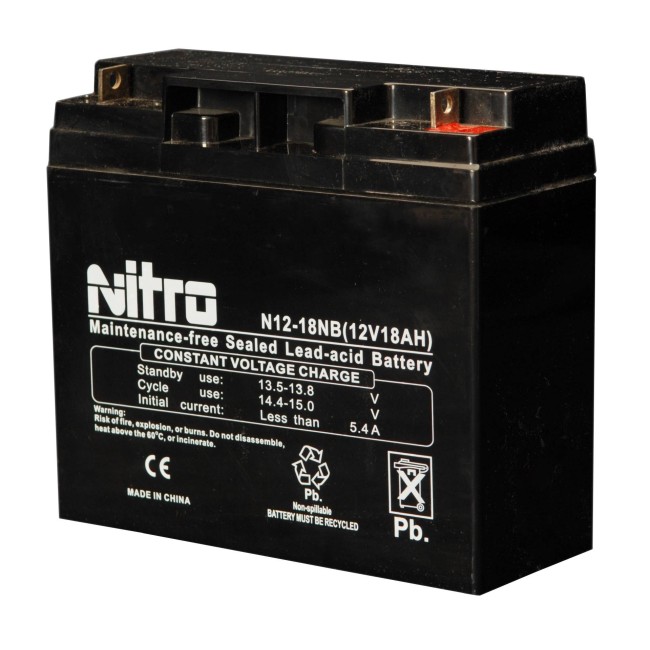 Batterie 12 V 18 Ah 216 W pour unité d'éclairage d'urgence