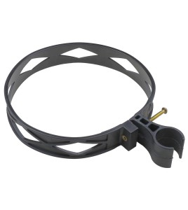 Ceinture d'extincteur robuste en plastique noir, pour extincteurs de 10 et 15 lb au dioxyde de carbone (CO2).