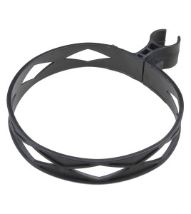 Ceinture d'extincteur robuste en plastique noir, pour extincteurs de 10 et 15 lb au dioxyde de carbone (CO2).