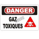 French OSHA “Danger Toxic Fumes” sign in various sizes, materials, languages & optional features