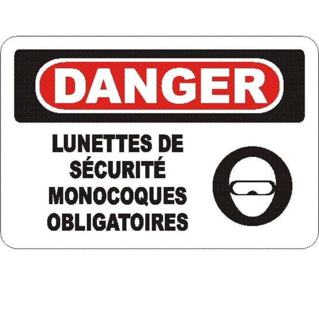 OSHA Danger Safety Goggles Mandatory in This Zone sign