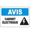 Affiche OSHA «Avis Cabinet électrique» en français: langues, options, formats & matériaux variés