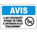 Affiche OSHA «Avis Il est strictement interdit de fumer à l’intérieur de cet établissement»: options, formats & matériaux variés