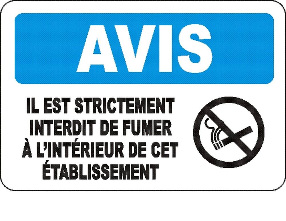 Affiche Osha Interdit De Fumer A L Interieur De Cet Etablissement