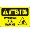 Affiche OSHA «Attention Attention à la marche» en français: langues, options, formats & matériaux variés