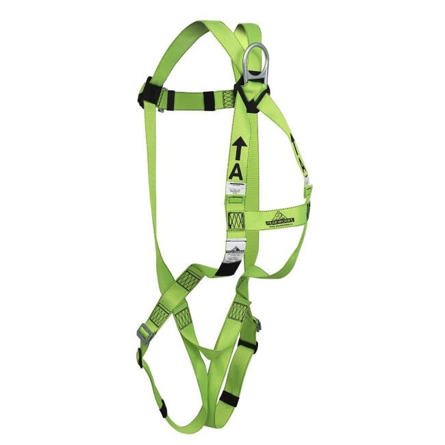 Peakwors compliance polyester safety harness, class A, one D-ring and pass-thru buckles , one size fit all..