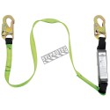 Peakworks polyester web lanyard with an energy absorber and 2 standard carabiners, 110-220 lb