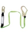 Peakworks polyester web lanyard with a Shock pack energy absorber and a rebar hook, 100-254 lb