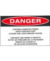 Bilingual sticky vinyl tag to identify bulky asbestos-containing waste in sealed wrapping. 5" X 3" sold by unit.